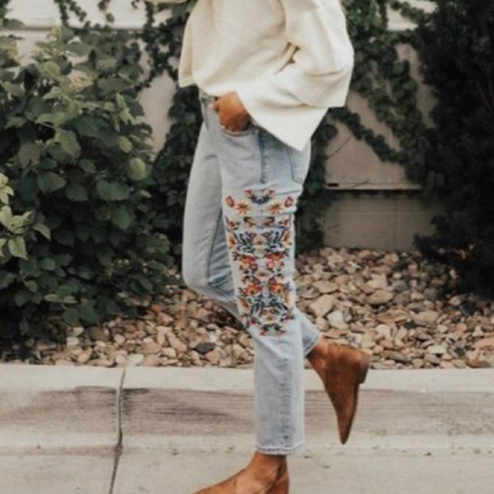 ROOLEE Dazey Embroidered Jeans